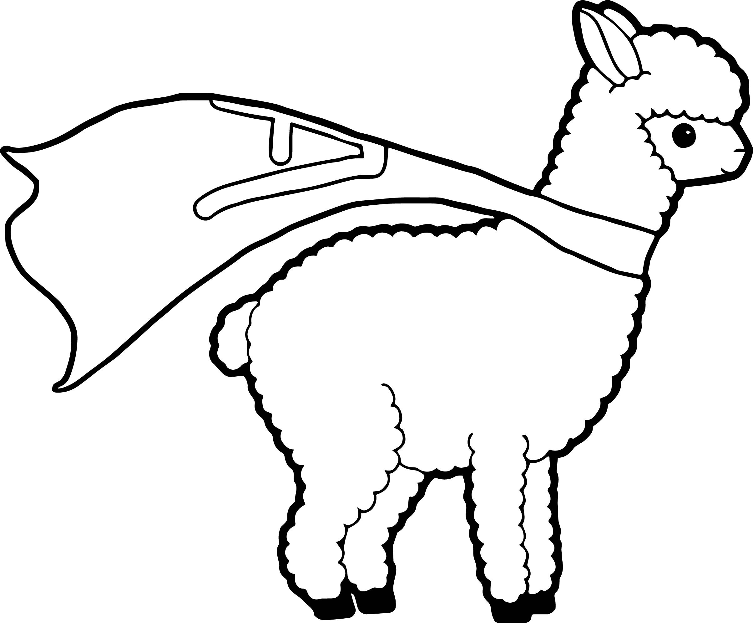 llama coloring pages printable