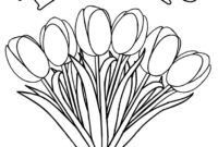 printable tulip coloring pages