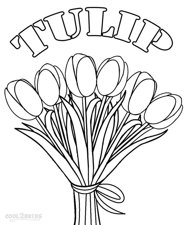 printable tulip coloring pages