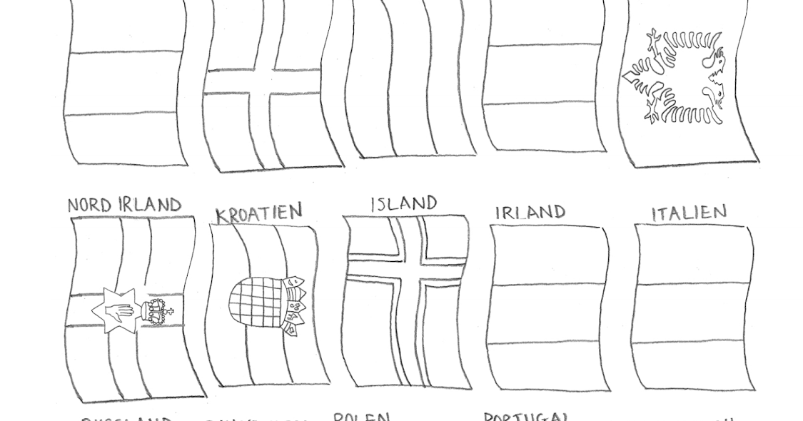 WM Flaggen Zum Ausmalen - Ausmalbilder Flaggen - Ausmalbilder