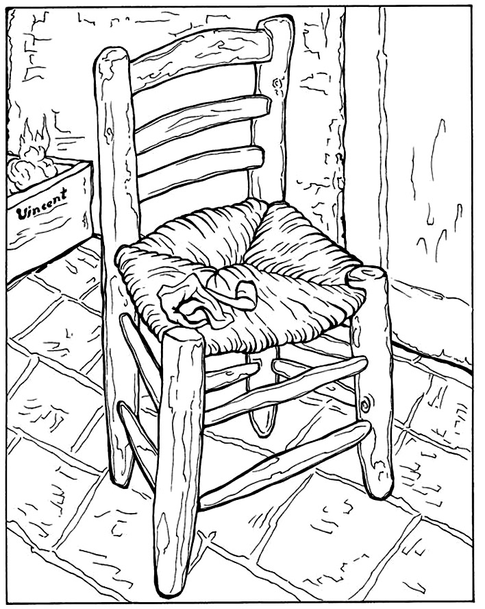 vincent van gogh coloring pages