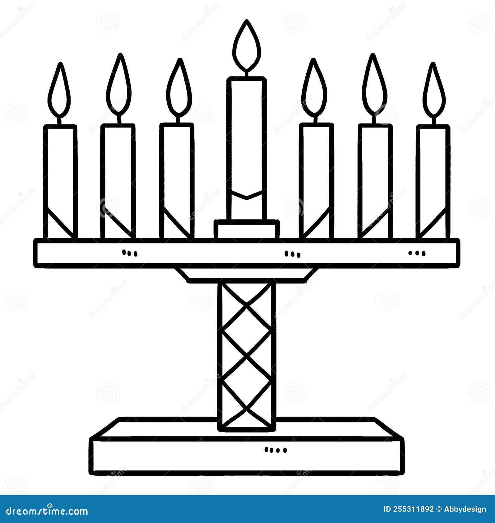 kwanzaa kinara coloring page