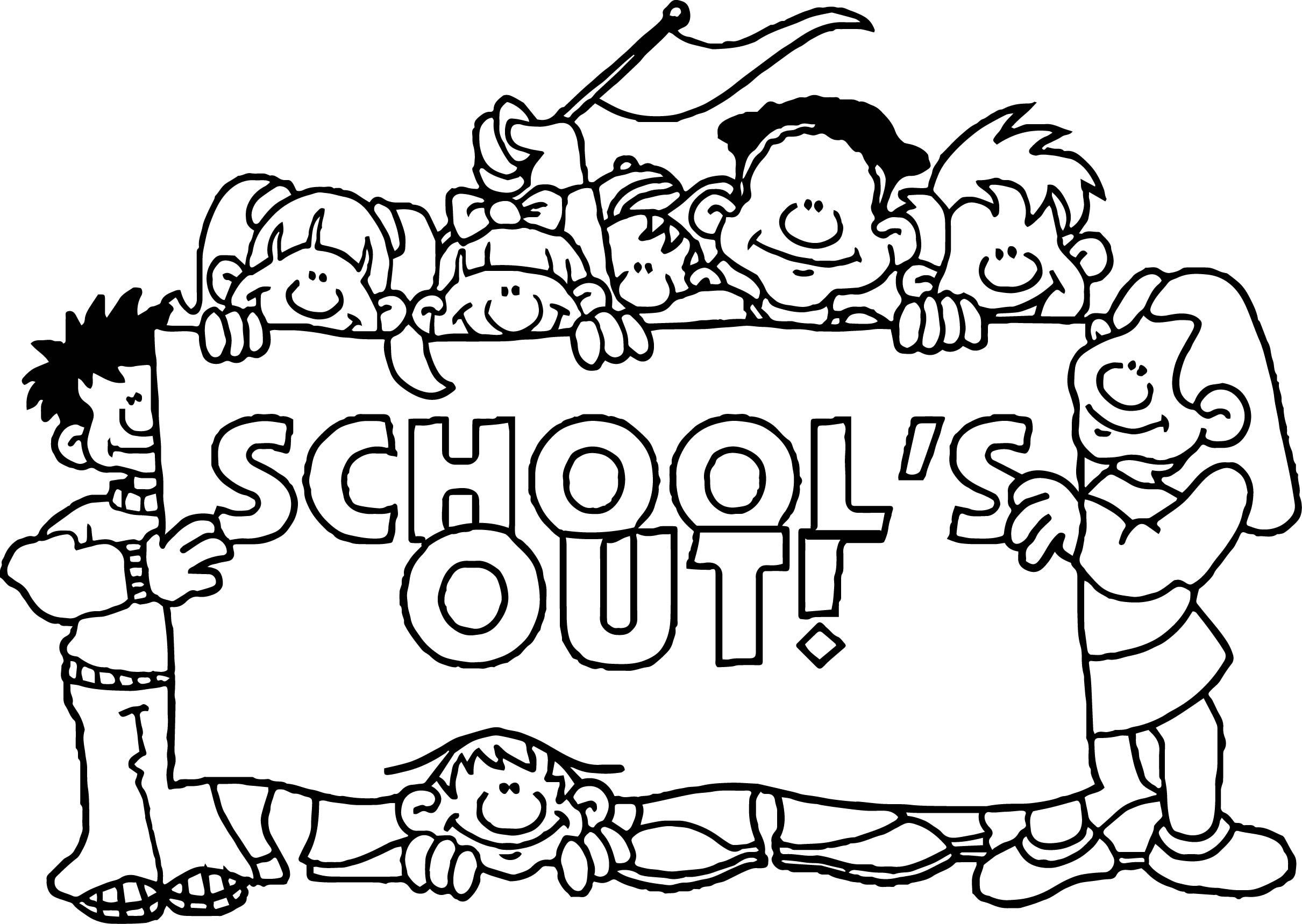 schools out coloring pages