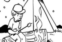 easy camping coloring pages