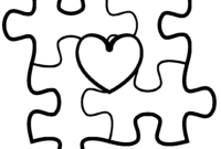 autism puzzle piece coloring page