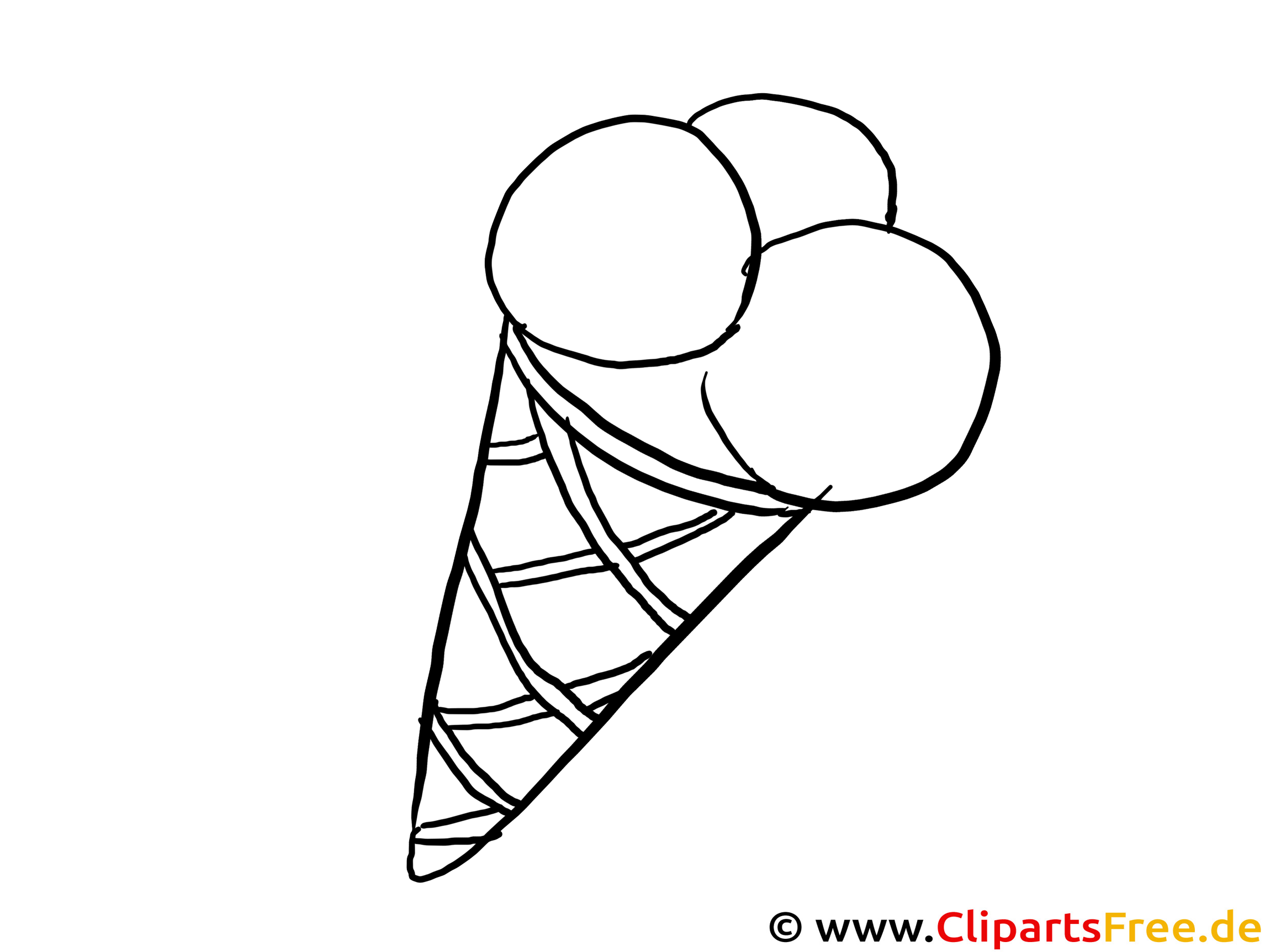 Eis Bild-Vorlage zum Ausmalen