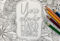 i can do hard things coloring page