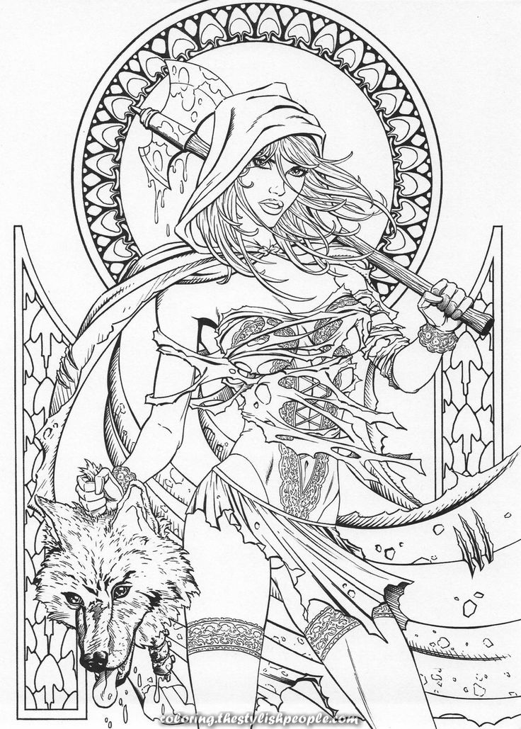 grimm fairy tales coloring book pages