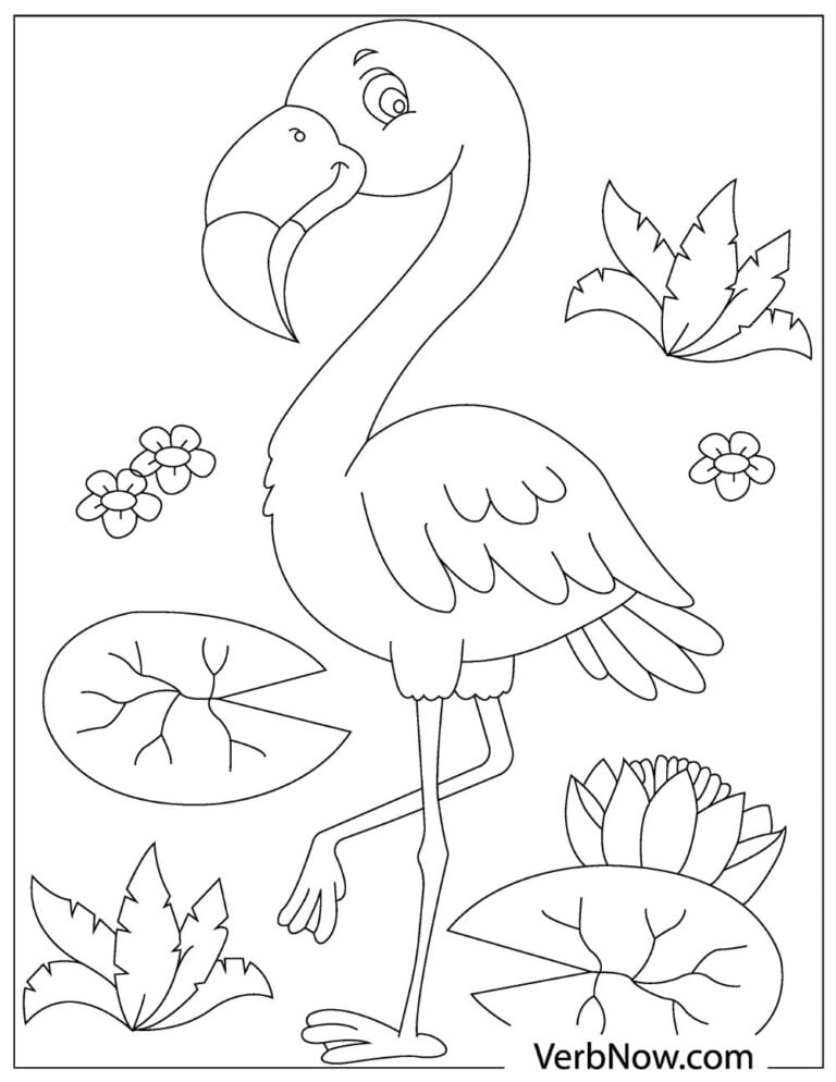 Free FLAMINGO Coloring Pages for Download (Printable PDF) - VerbNow