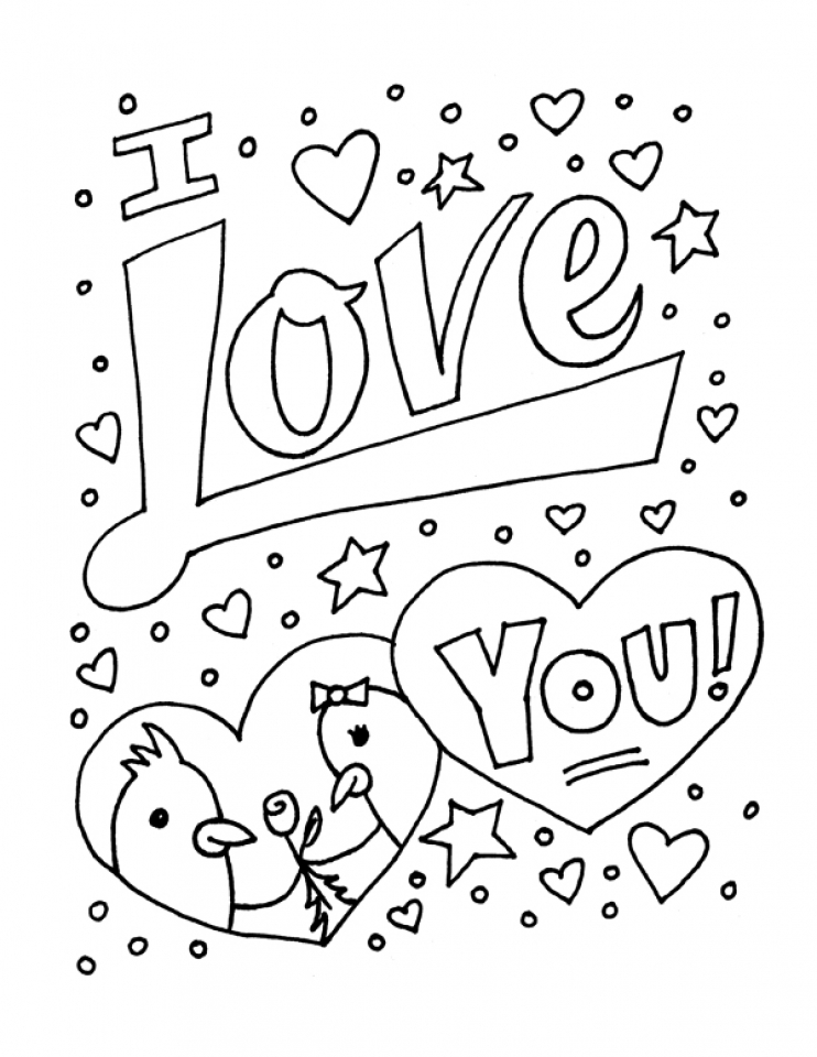 love you coloring pages