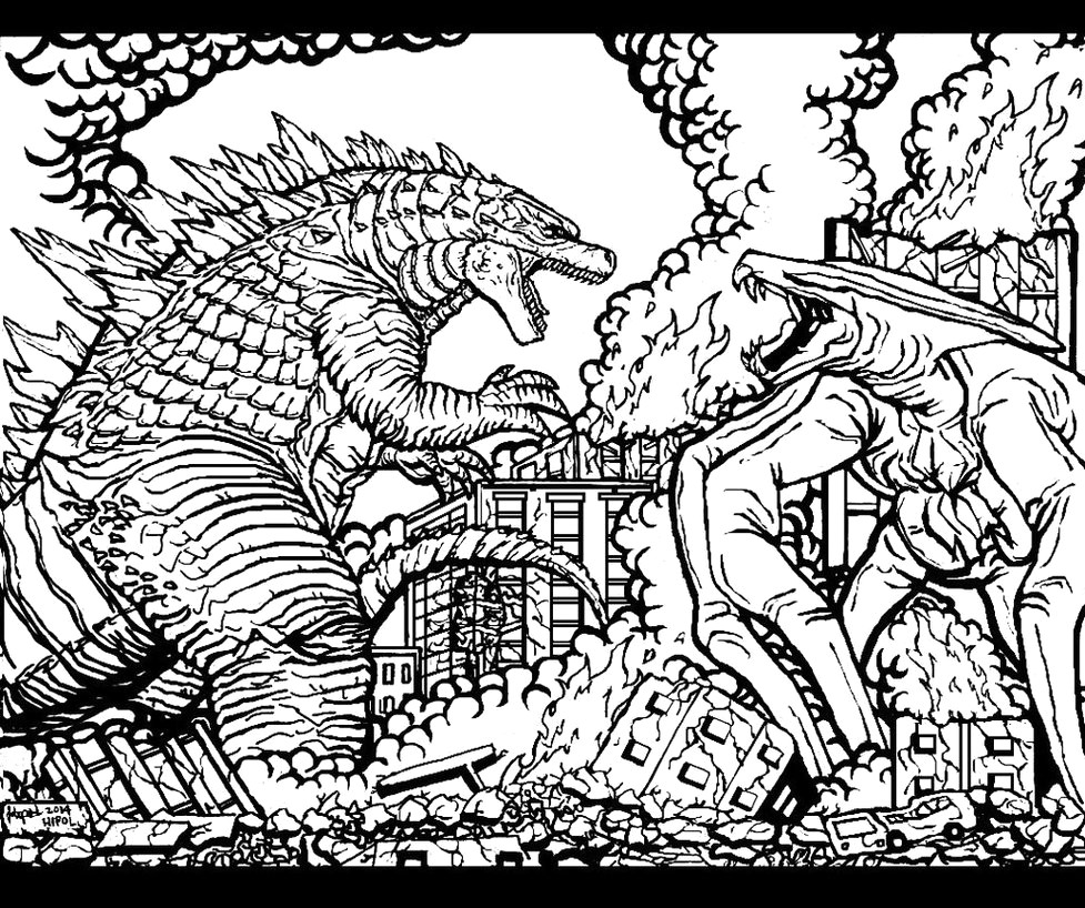 godzilla coloring pages 2019