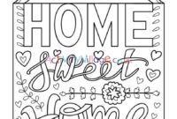 home sweet home coloring page