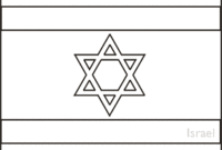 israel flag coloring page