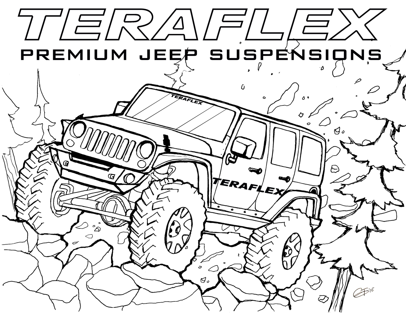 jeep coloring pages