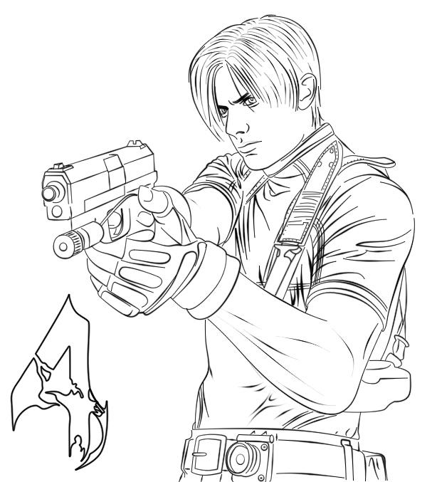 resident evil coloring pages