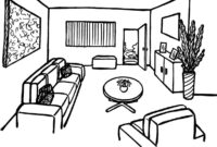 living room coloring page