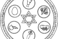 passover seder plate coloring page