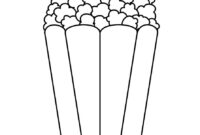 printable popcorn box coloring page