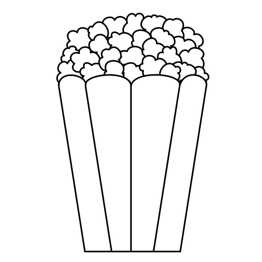 printable popcorn box coloring page