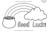 good luck coloring page