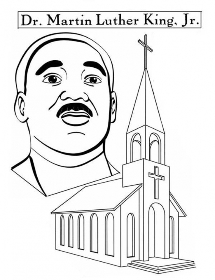 Printable Martin Luther King Jr Coloring Page