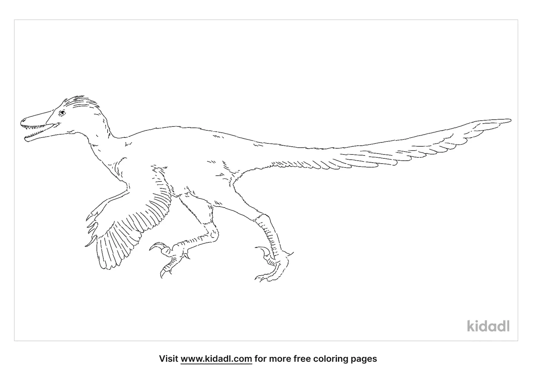 pyroraptor coloring page