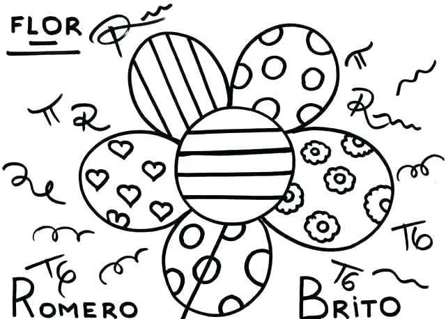 romero britto coloring pages