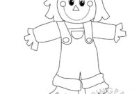 preschool scarecrow coloring page