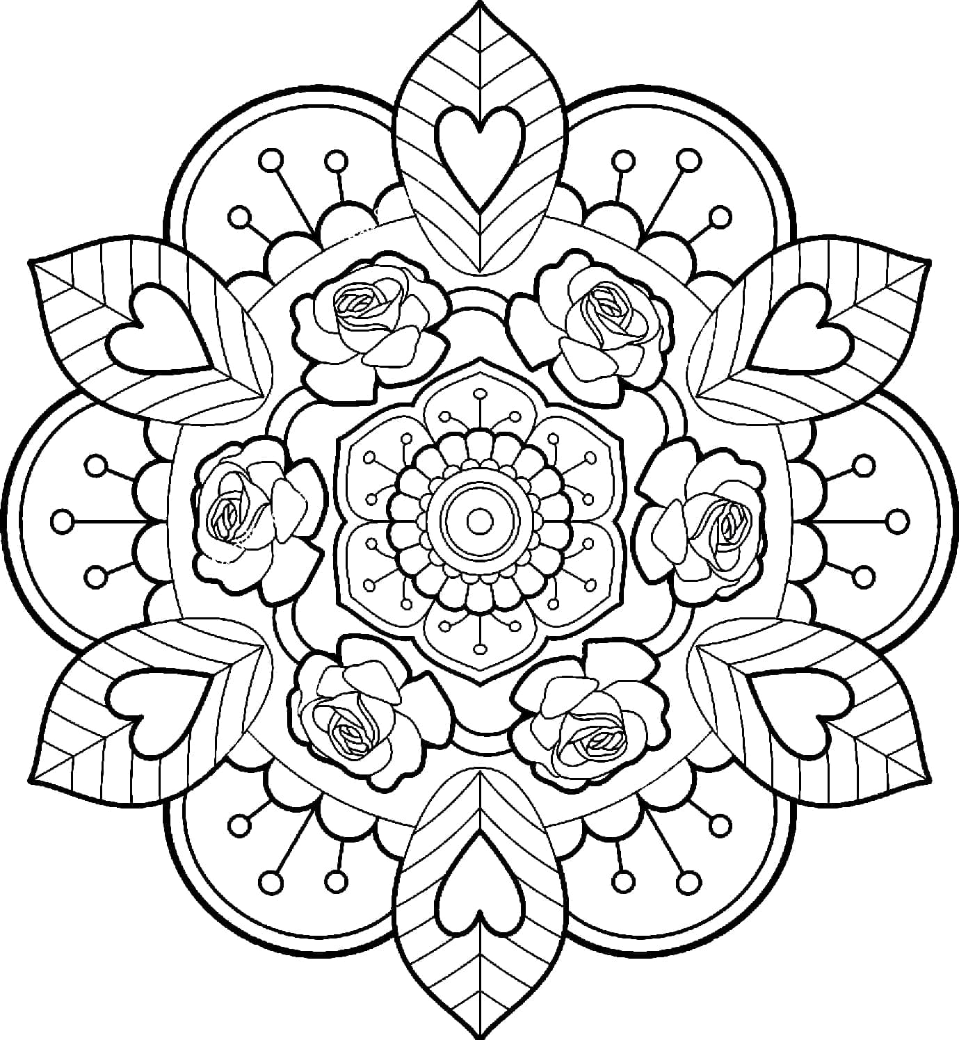 blumen mandala zum ausdrucken