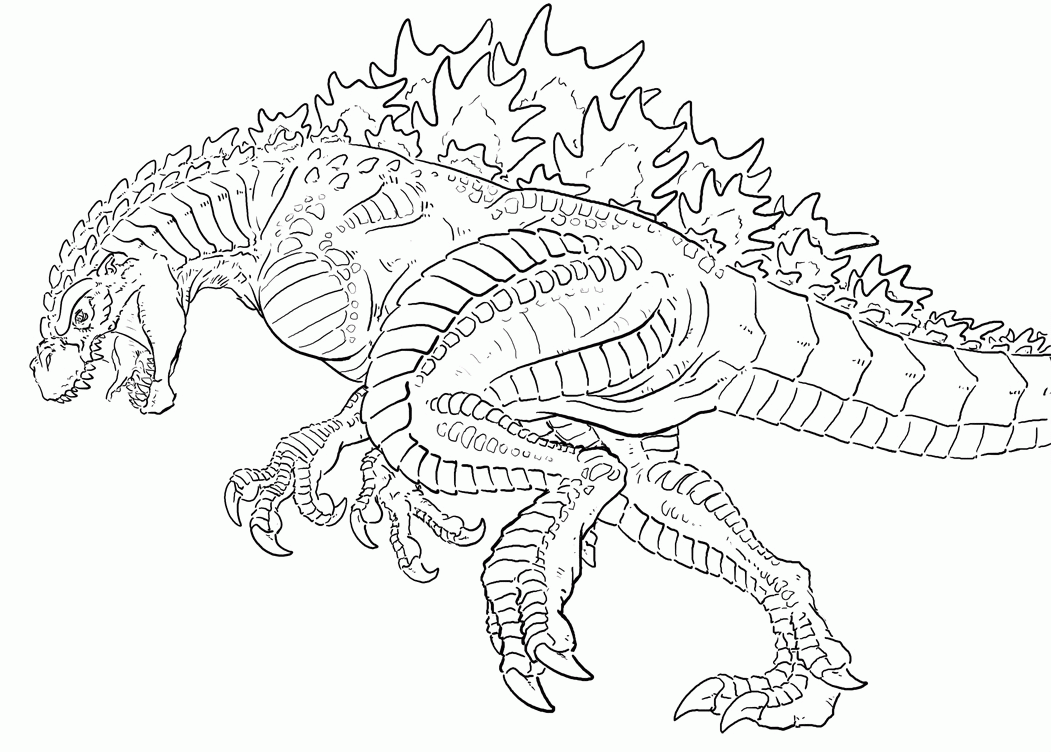 godzilla coloring pages