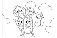 bluey coloring pages grannies