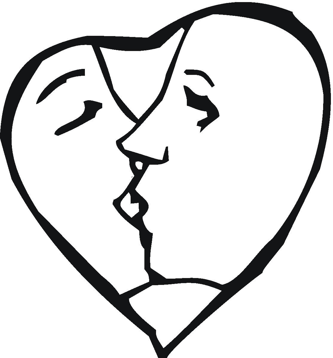 the kissing hand coloring page