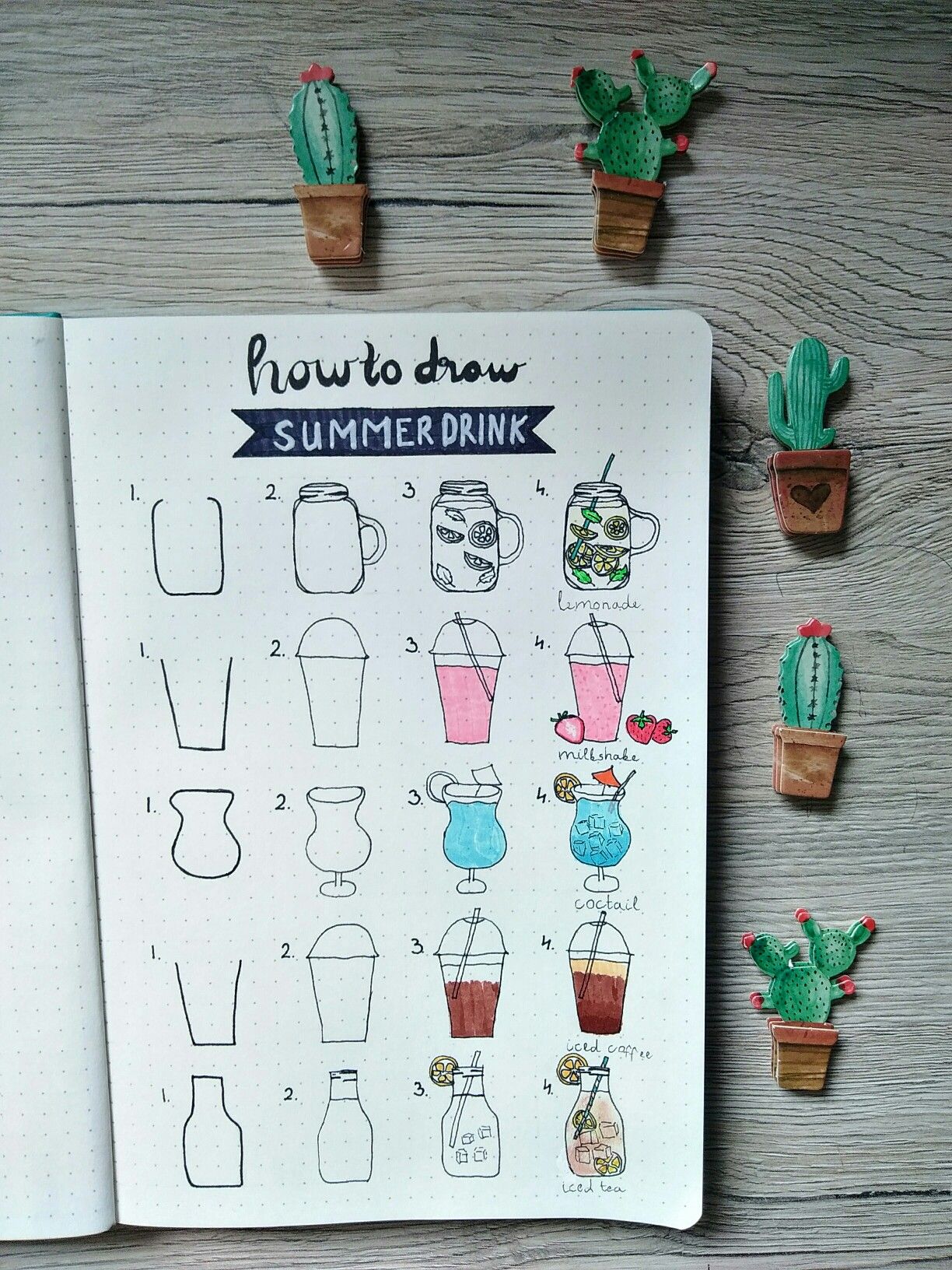 How to draw summer drinks | doodles | Doodles, Bullet journal, Doodle