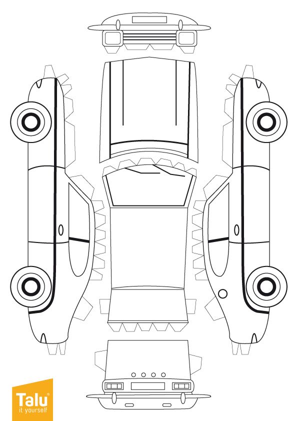 auto aus papier basteln