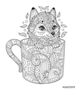 ausmalbild fuchs mandala