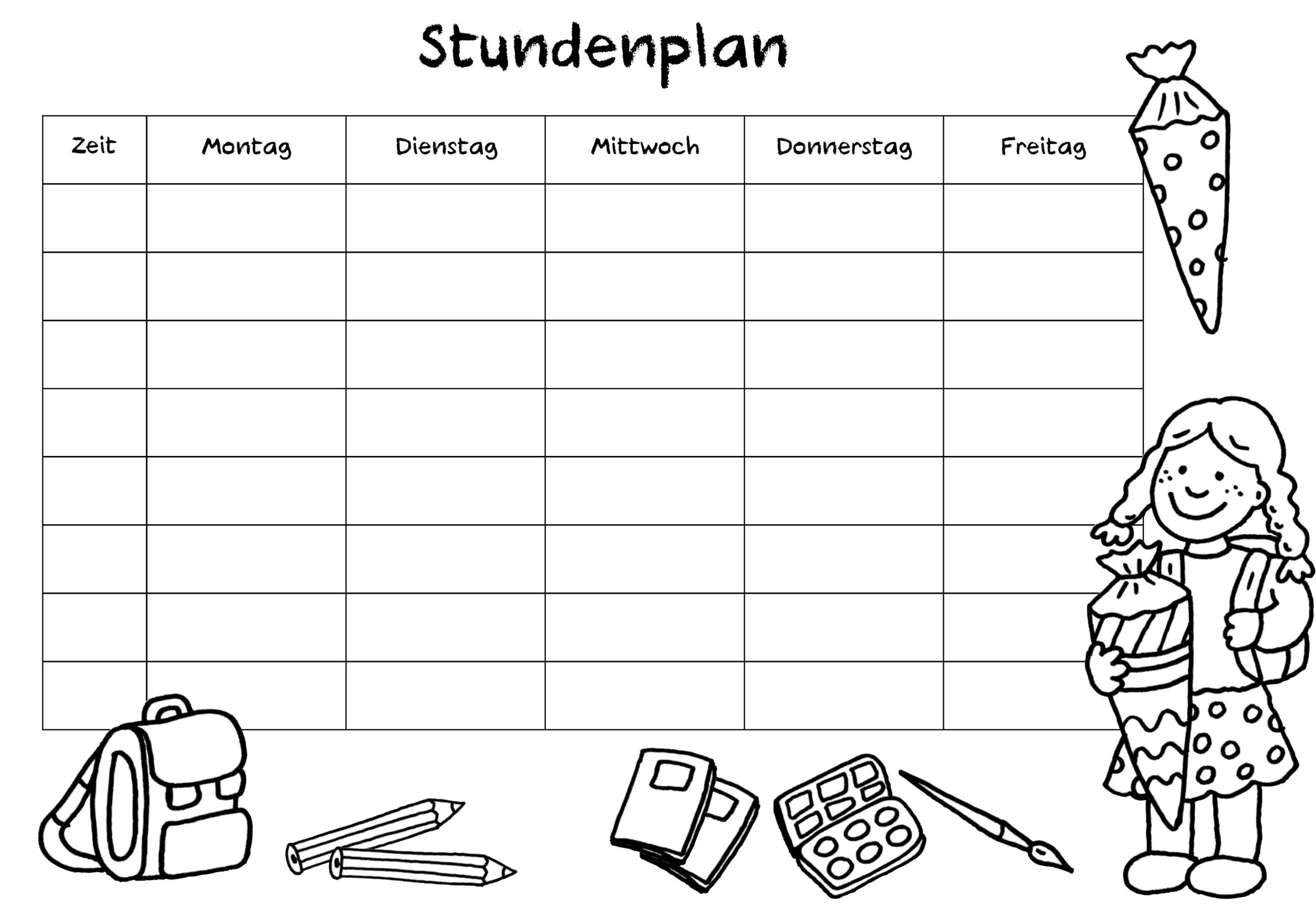 stundenplan template