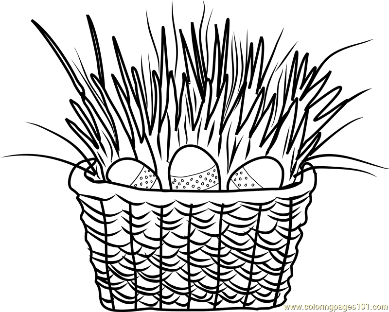 easter basket coloring page