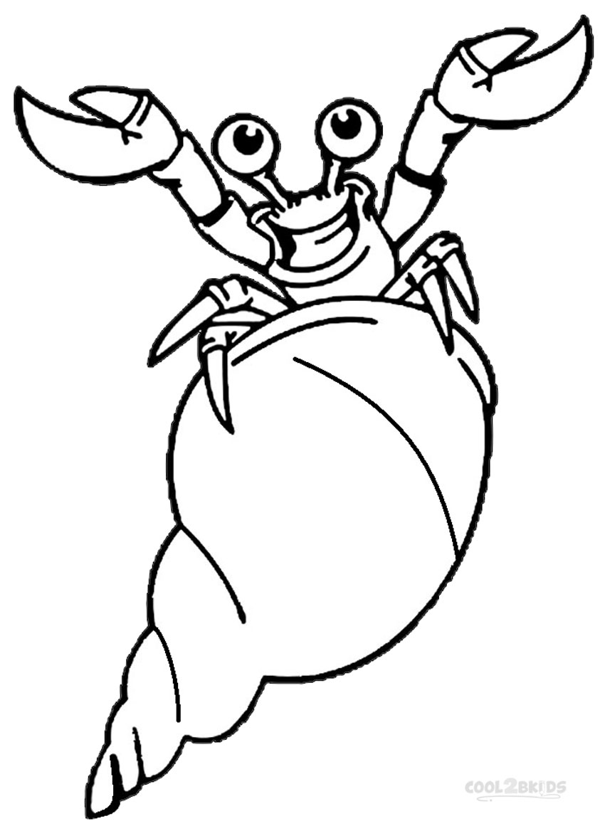 hermit crab coloring pages