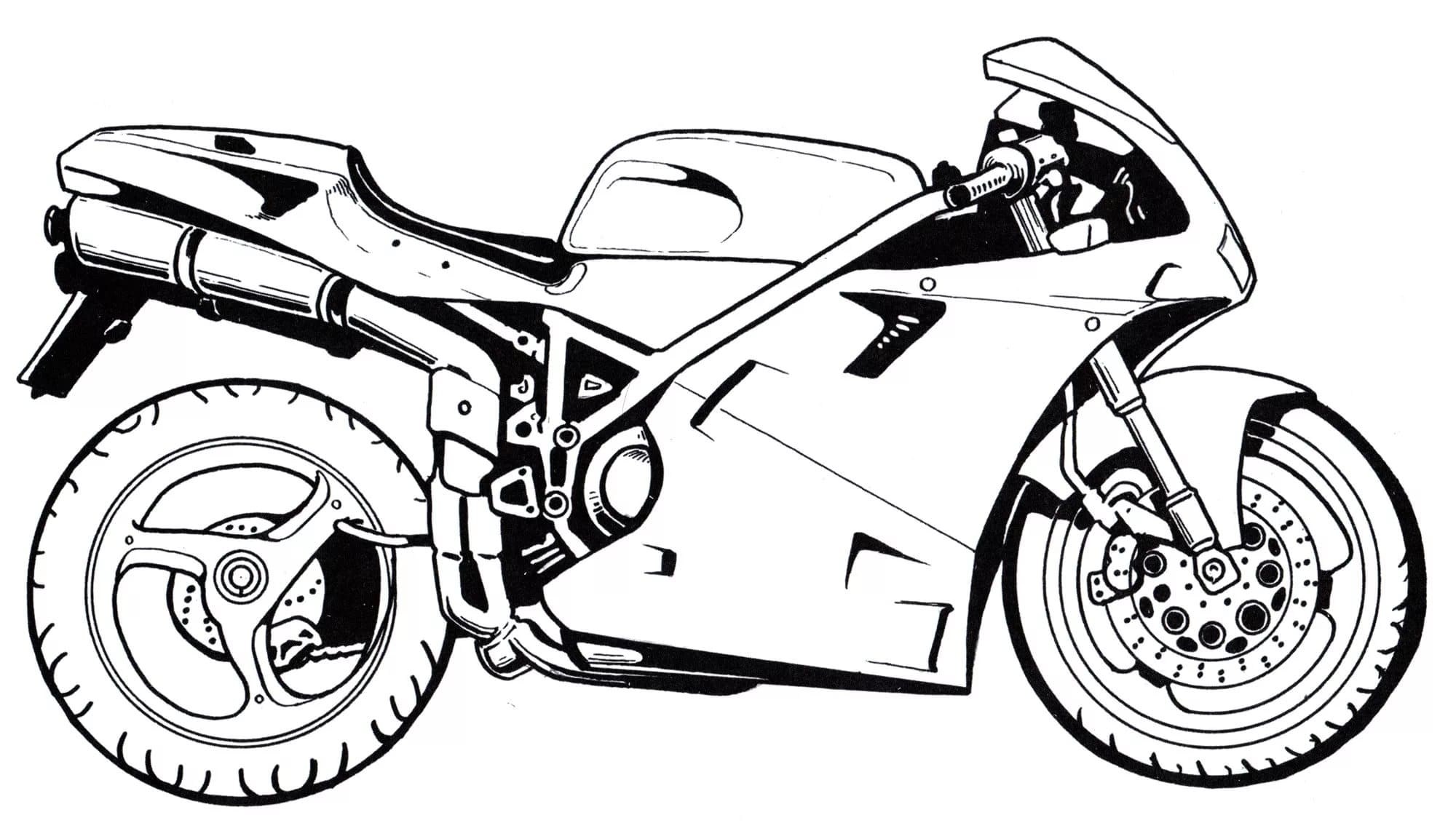 Motorcycle Coloring Pages For Kids. Free Printable