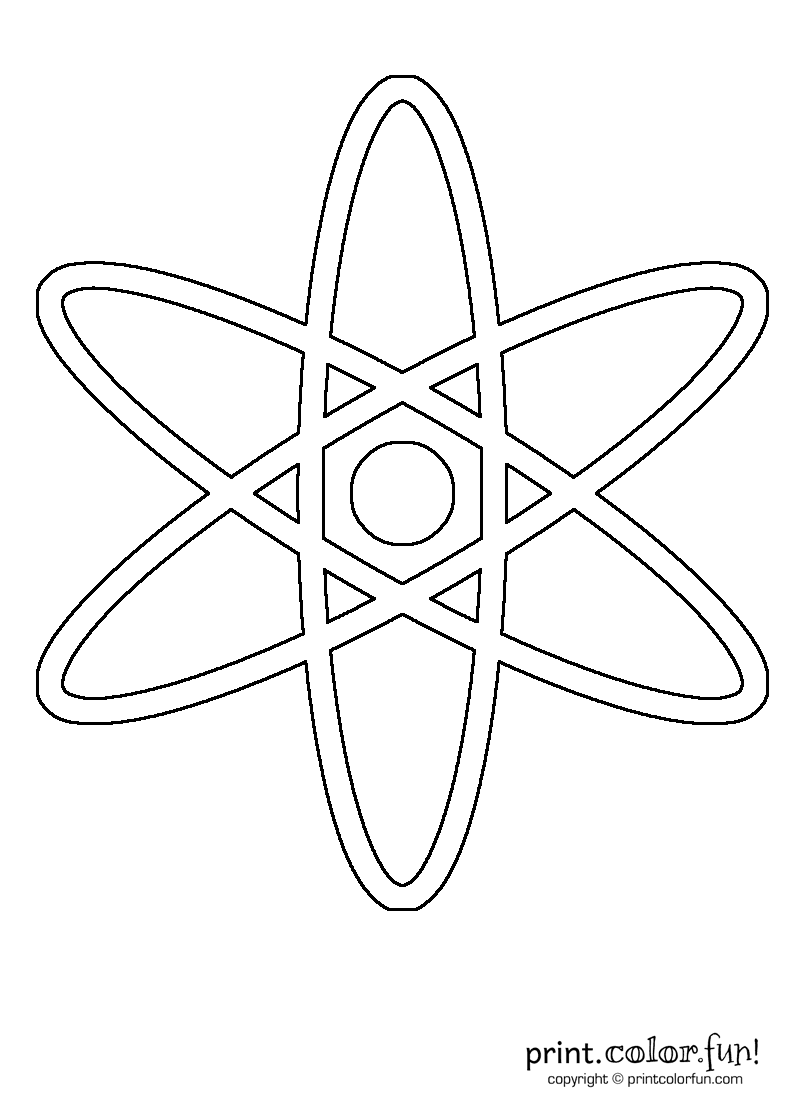 atom coloring page