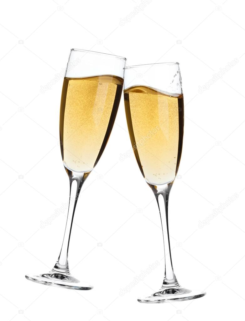 Skål! två champagneglas — Stockfotografi © karandaev #88774166