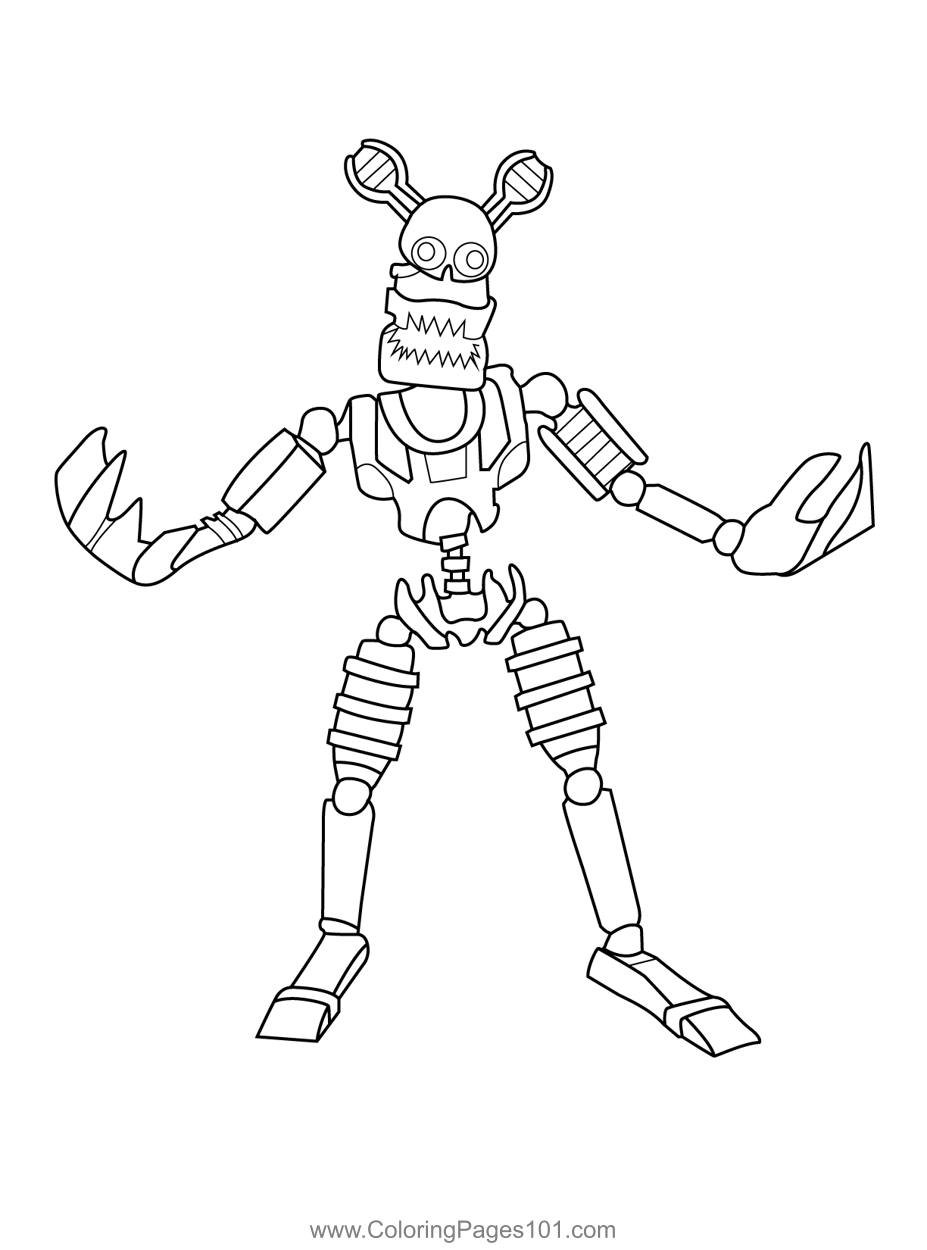 nightmare bonnie coloring pages