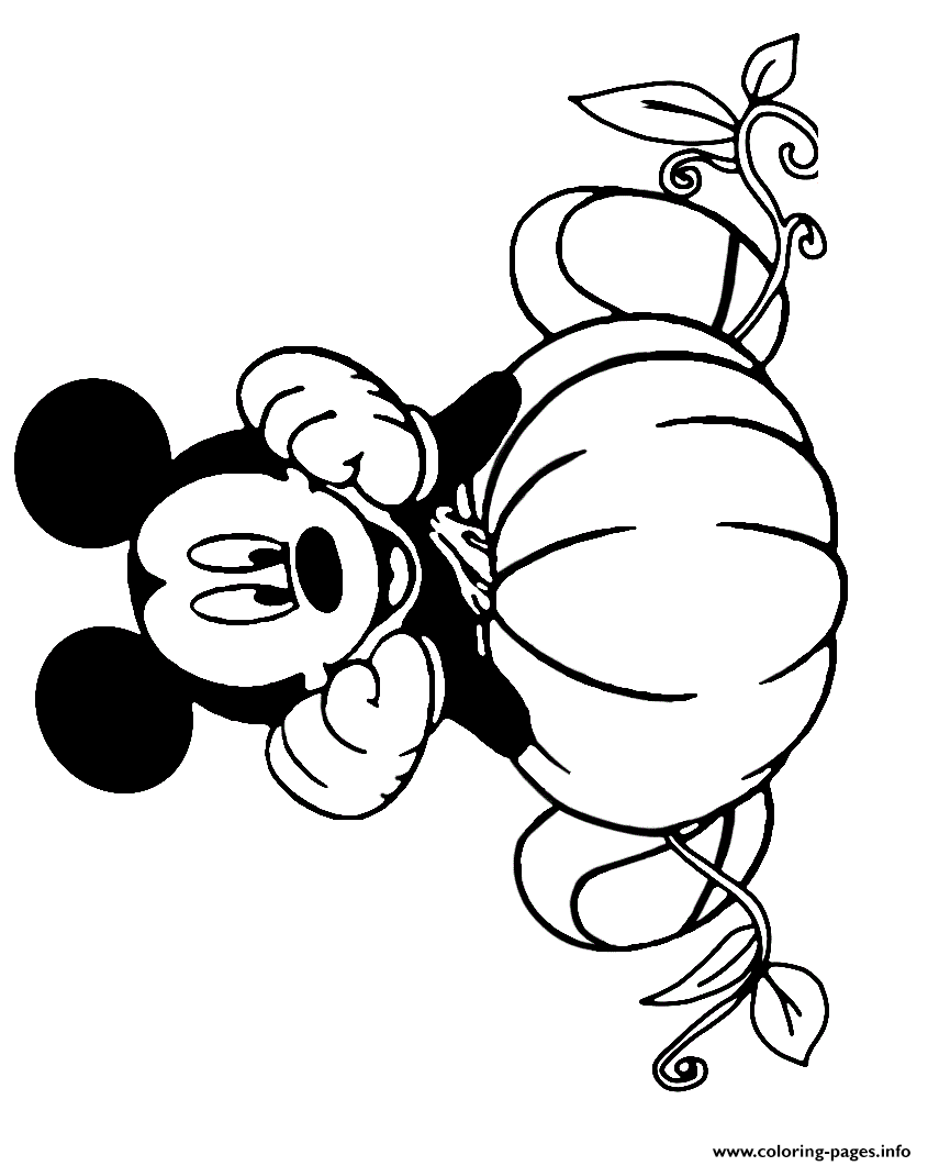 mickey pumpkin coloring page