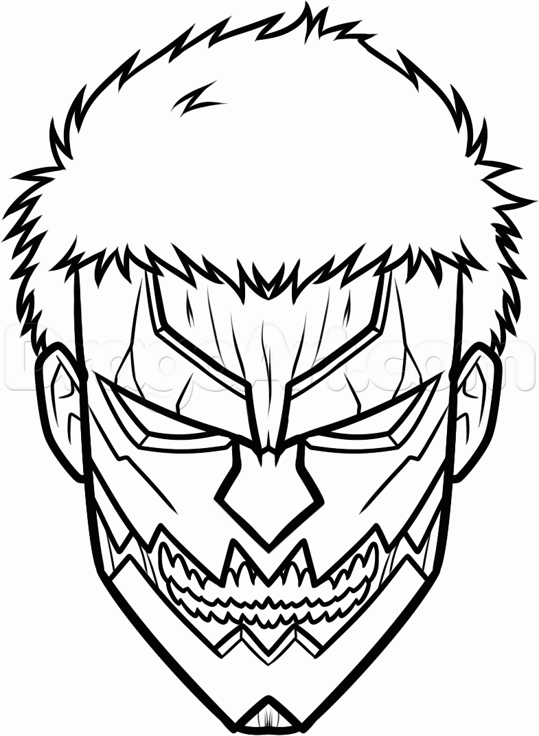 Attack On Titan Colossal Titan Coloring Page Coloring Pages