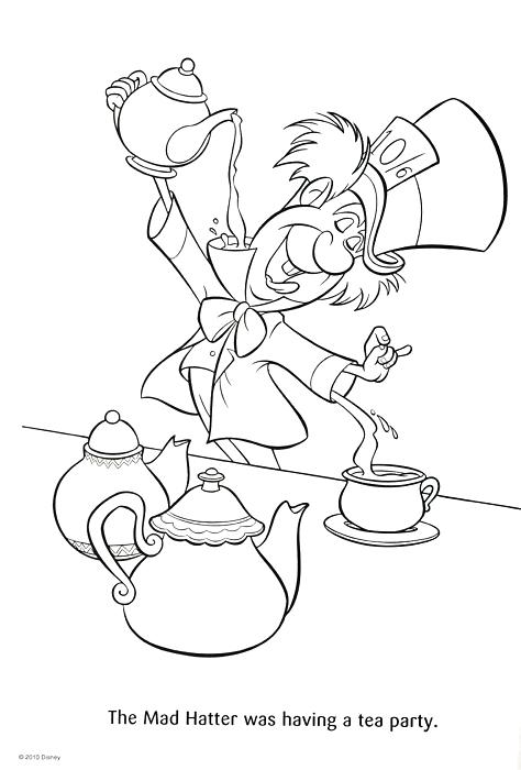 mad hatter coloring page