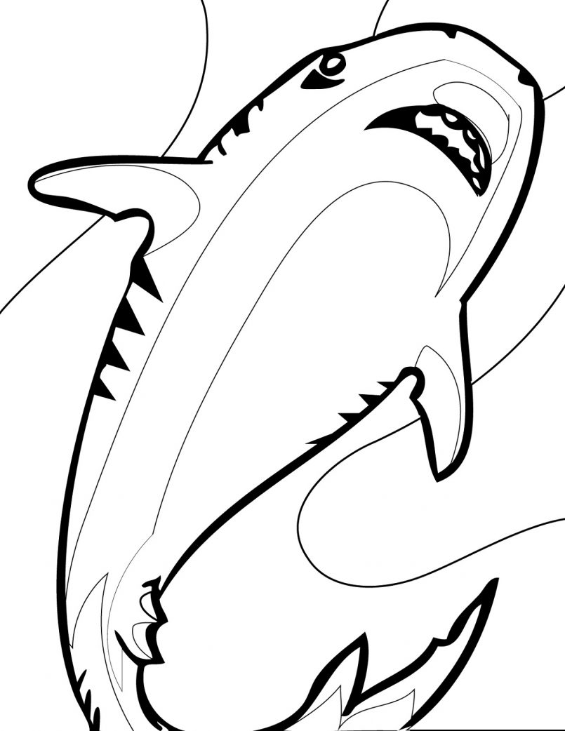 megalodon coloring page