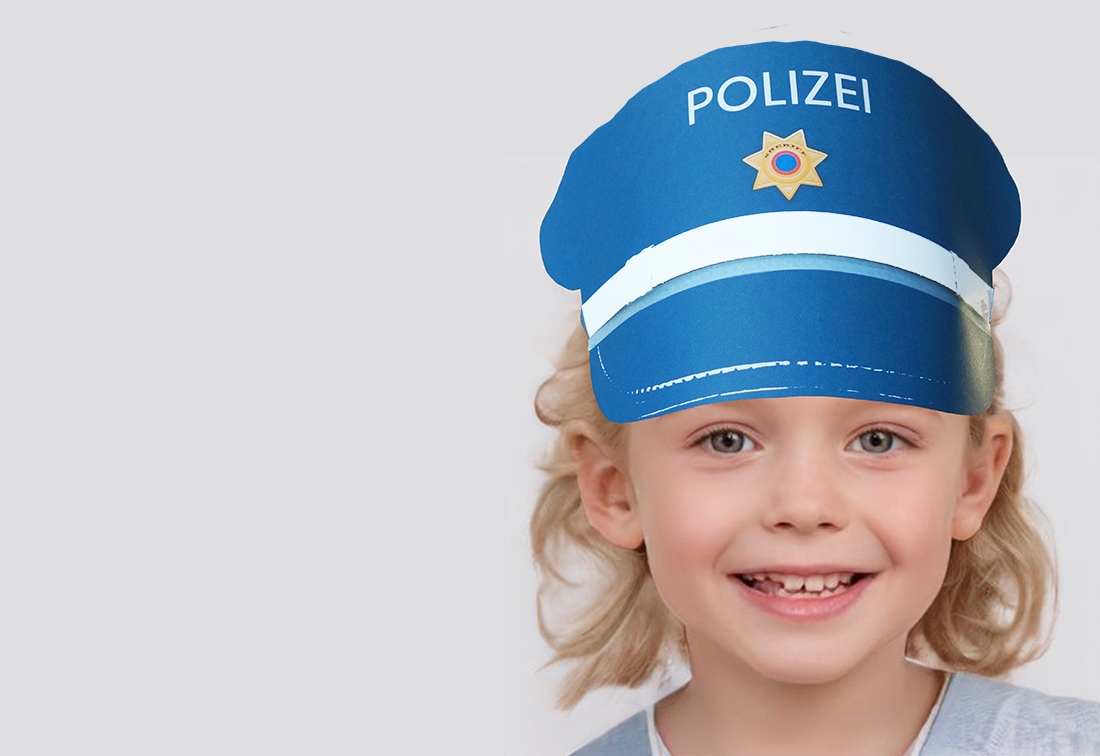 polizeimütze basteln vorlage kostenlos