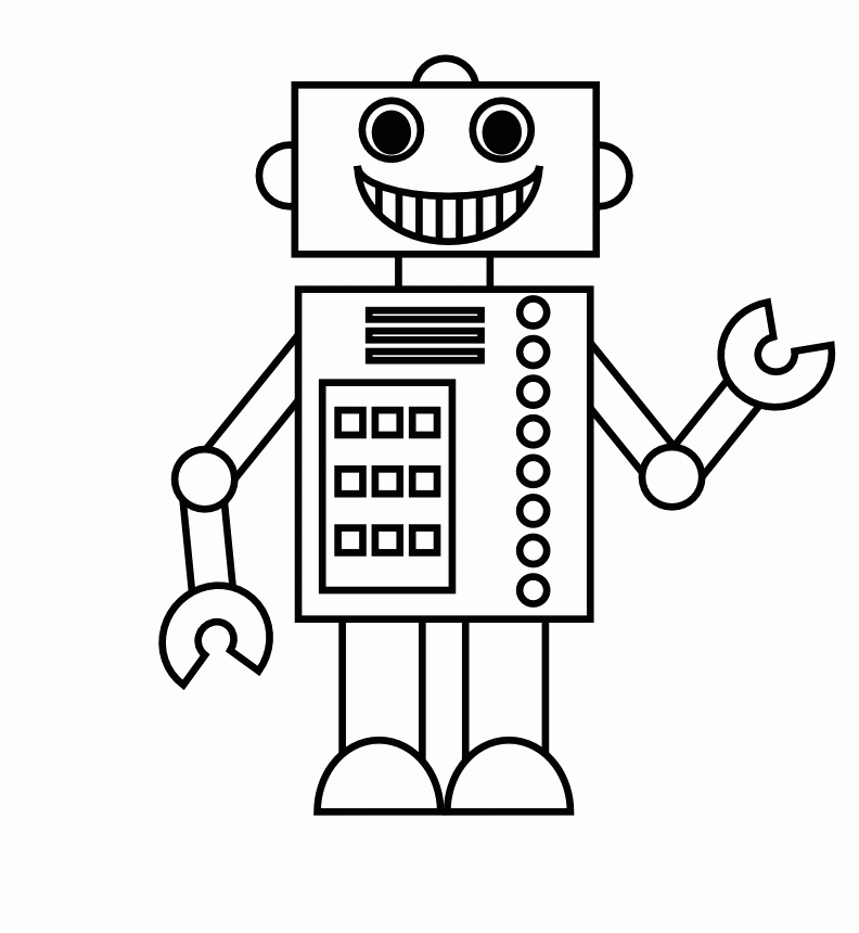 roboter bild zum ausmalen