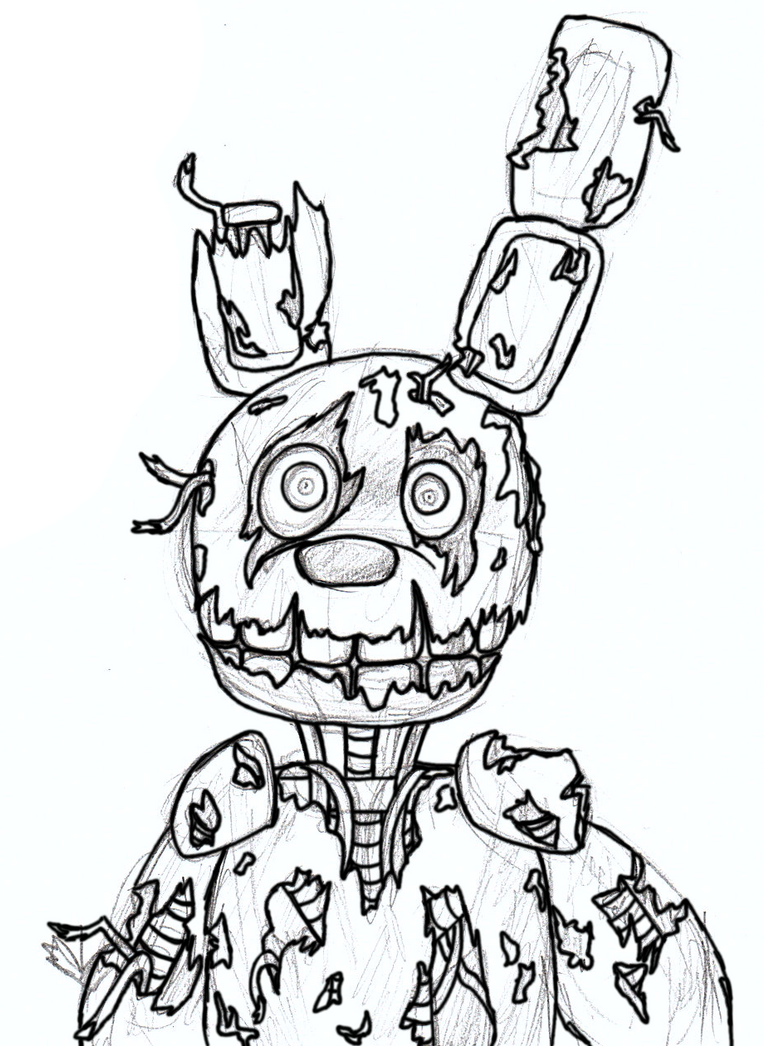 spring trap coloring pages