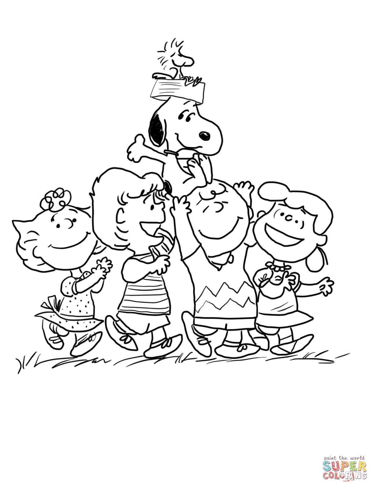 snoopy and woodstock coloring pages